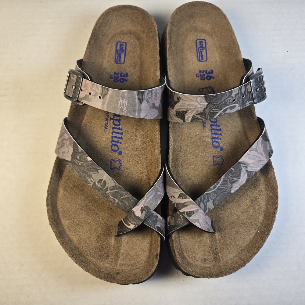 Birkenstock Papillio Tabora Damask Orchid Women's Floral Sandals Sz EU 36 US 5 - Picture 3 of 10